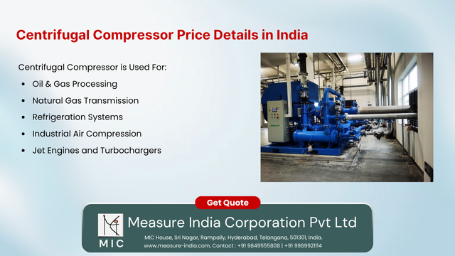 Centrifugal Compressor Price Details in India